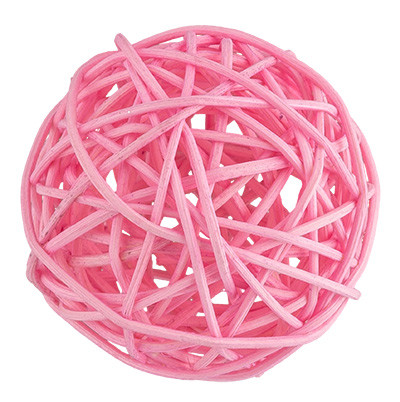 Шар декоративный d 5см из ротанга, №08 розовый, Blumentag/BRF-5 №08 (12)