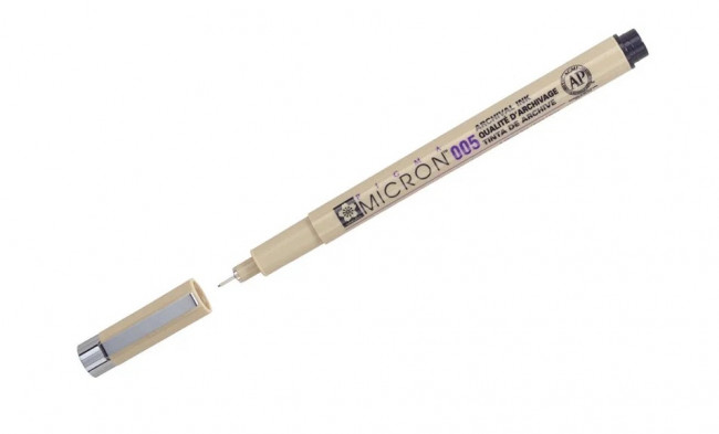 Ручка капиллярная 0,2мм "Pigma Micron", черная, SAKURA/XSDK005#49 (12)