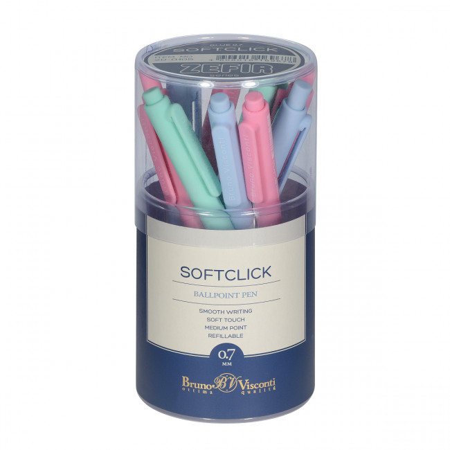 Ручка автоматическая 0,7мм синяя «SoftClick. Zefir», 3 цвета ассорти, BV/20-0105 (24) Ручка автоматическая 0,7мм синяя «SoftClick. Zefir», 3 цвета ассорти, BV/20-0105 (24)