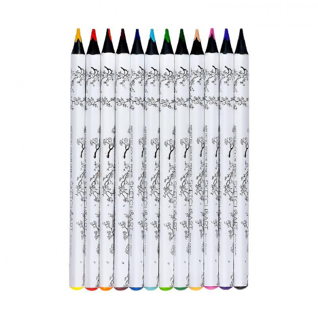 Акварельные карандаши 4мм для скетчинга, утолщенные, 12цв, SketchandArt BV/30-0114 (12)