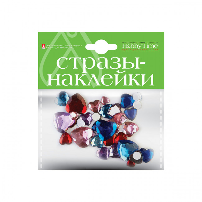 Стразы- наклейки "Сердечки", №2, BV/2-094/02 Стразы- наклейки "Сердечки", №2, BV/2-094/02