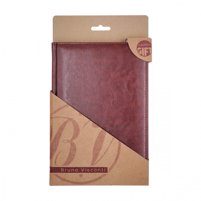 Ежедневник А5+ 136л недатированный "Sidney Nebraska", коричневый, BV/3-128/03-1