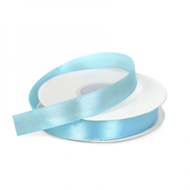 Лента 1,2см 22,85м атласная, ярко-голубая, Микрос/ч17971 (10)