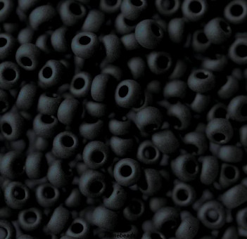 Бисер "ASMAR" размер №8, вес: 450 г, чёрный матовый