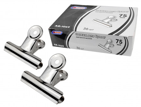 Зажим 73мм для бумаг, Asmar/AR-1069 (6/36)