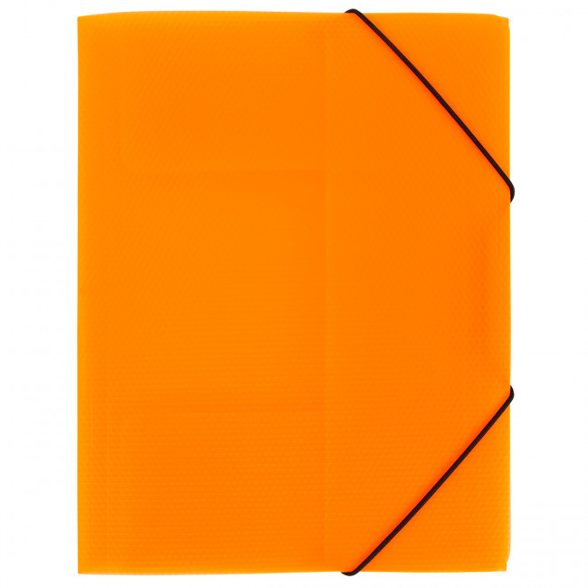 Папка на резинке A4, WENZER OFFiCE, "PRISMA NEON" 600 мкм, 35 мм, оранжевая (5)