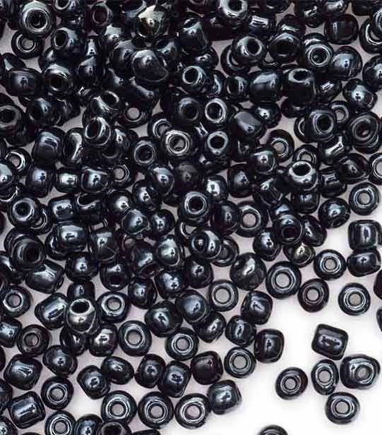 Бисер "ASMAR" размер №8, вес: 450 г, чёрный перламутровый