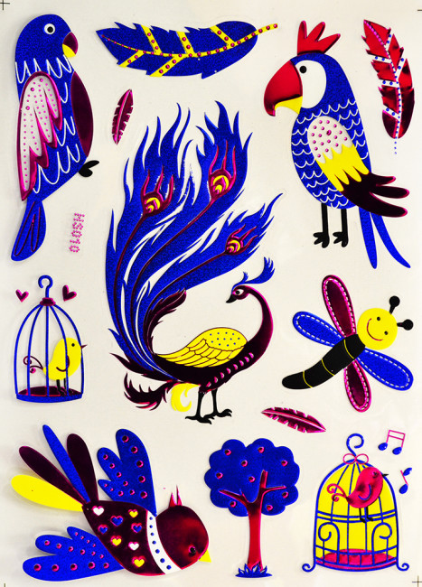 Наклейка RD цветная фольга HS 20*28  HS-010 (20)