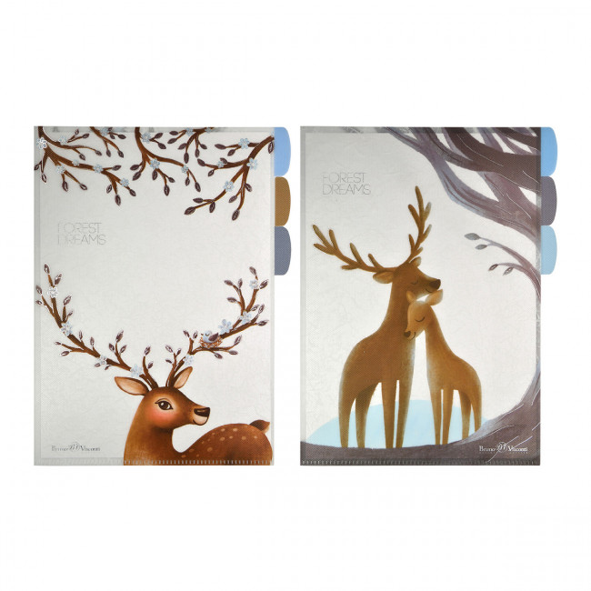 Папка-уголок А4 "Forest Dream", с тремя отделениями, 2 вида ассорти, BV/14-035/04 (12)