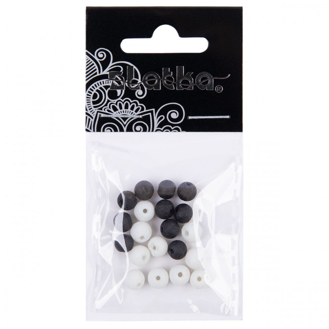 Бусина стеклянная "Zlatka"   LVBD-01   6 мм    20 шт  в пакете с картонным еврослотом   стекло №01 ассорти