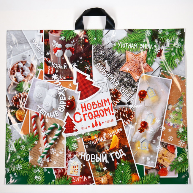 Пакет ПВД НГ петлевой (60*50) 70 мкм "Время чудес" (25)