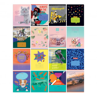 Тетрадь 12 линия "Super Mix-16'" скрепка, BG/Т5ск12 11697 (16/160)