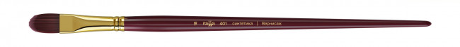 Кисть художественная Вернисаж, синтетика бордовая, плоско-овальная, длинная ручка №18 (12) Кисть художественная Вернисаж, синтетика бордовая, плоско-овальная, длинная ручка №18 (12)