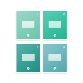 Тетрадь 60 клетка Магистр "Зеленая отличная" белизна 100% (4 дизайна ассорти) (10/40)