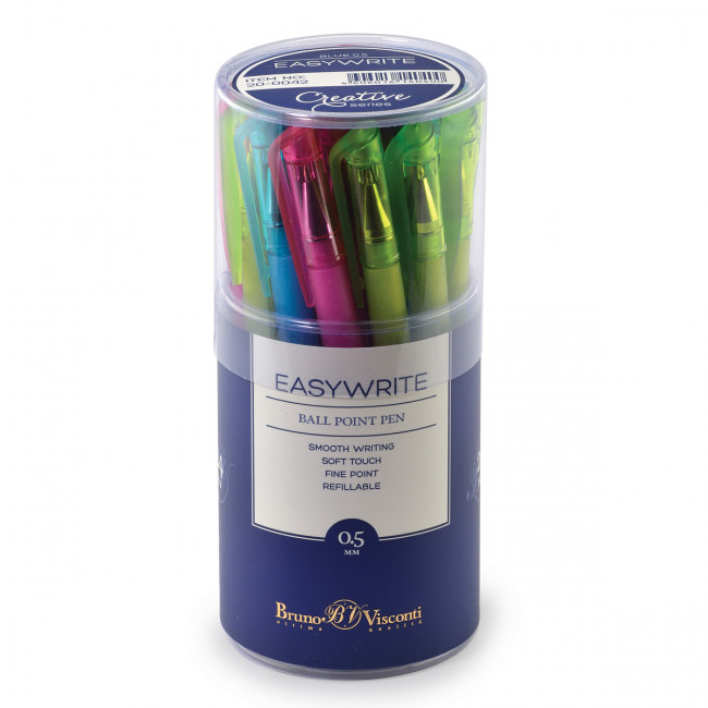 Ручка шариковая 0,5мм синяя "EasyWrite. Creative", 4 цвета ассорти, BV/20-0042 (24)