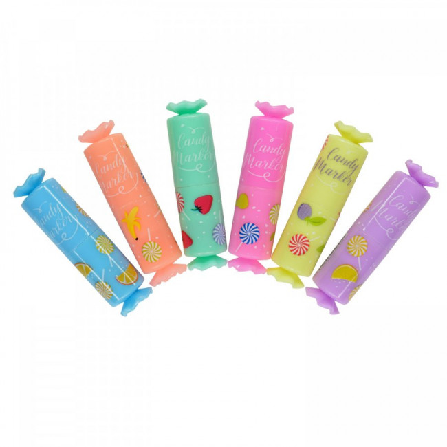 Текстовыделитель CandyMarkerr, 6 цветов "Пастель" BV/22-0073 (30)