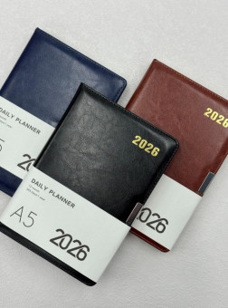 Ежедневник датированный 2026г А5 168л, линия, цвет ассорти, Dicai/2026-003
