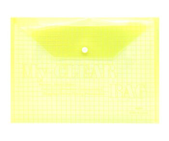 Папка с кнопкой А-4 CY-197 "CLEAR" INTELLIGENT 31.7х23см, пластик прозрачный, в клетку, ЖЕЛТАЯ (12/960) Папка с кнопкой А-4 CY-197 "CLEAR" INTELLIGENT 31.7х23см, пластик прозрачный, в клетку, ЖЕЛТАЯ (12/960)