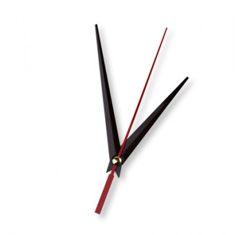 Стрелки 71/93/92мм для часовых механизмов: часовая/минутная/секундная, черный/красный, ЧМС 71/93/92мм