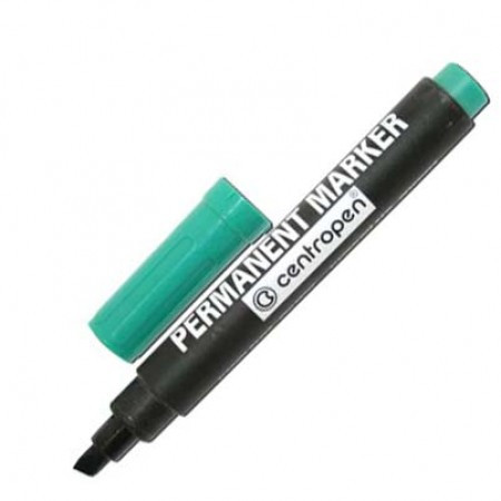 Маркер перманент. CENTROPEN PERMANENT "8576" 1-4,6 мм зелен. скошенный (10)