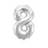 Шар ЦИФРА 8 17" серебро /Silver /43 см/К