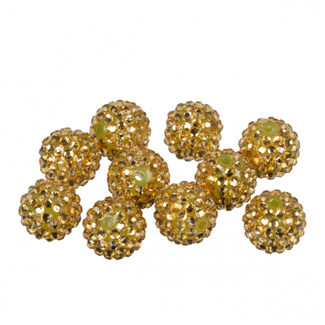 Бусина 18мм пластик, №04 золото, 10шт, Zlatka/BWR-18 №04