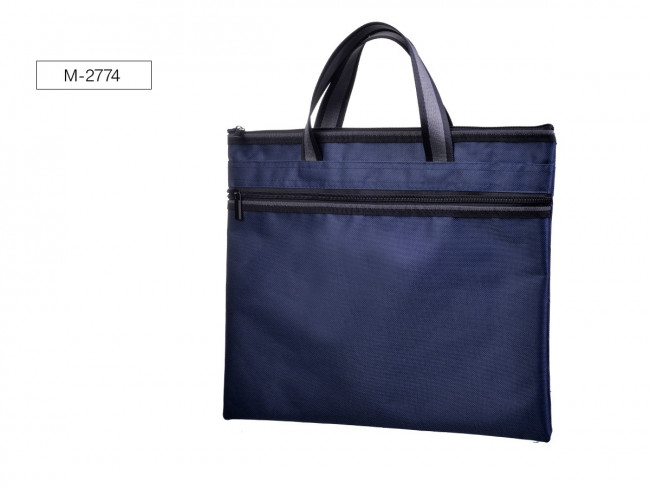 Сумка для документов, 37.5*29.5см, на молнии, карман на молнии, 2 цвета, ОПП- упаковка