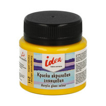 Краска акриловая для декора глянцевая 50мл 211 Канареечная желтая, idea, VISTA-ARTISTA/ IGA-50 211