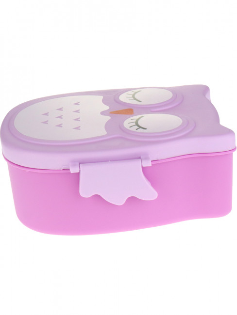 Ланч-бокс 800мл "Совушка", с двумя отделениями и прибор, фиолетовый, MILAND/ЛБ-8901 Ланч-бокс 800мл "Совушка", с двумя отделениями и прибор, фиолетовый, MILAND/ЛБ-8901