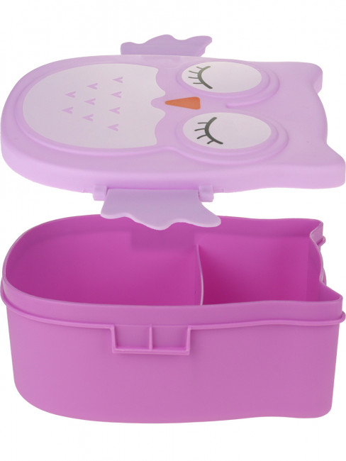 Ланч-бокс 800мл "Совушка", с двумя отделениями и прибор, фиолетовый, MILAND/ЛБ-8901 Ланч-бокс 800мл "Совушка", с двумя отделениями и прибор, фиолетовый, MILAND/ЛБ-8901