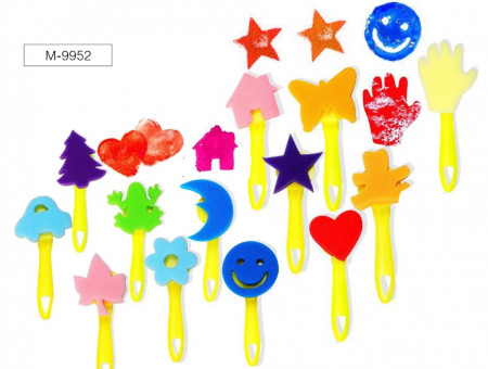 Набор штампов поролоновых, 4 шт, ОПП-упаковка Набор штампов поролоновых, 4 шт, ОПП-упаковка