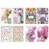 Блокнот А7 гребень 40л. клетка "Floral" (ассорти) BG (60/240)