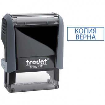 Штамп  38*14мм "Копия верна", 2 строки, подушка, 53577/Trodat/4911/DB/L3.45