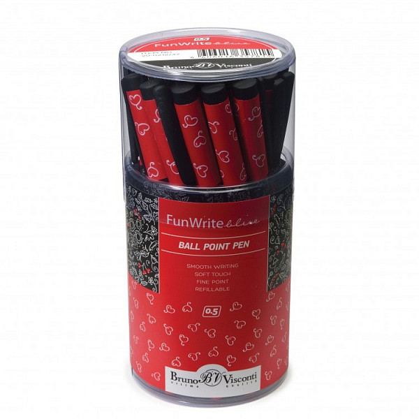 Ручка шариковая 0,5мм синяя "FunWrite. Ягодки-малинки", BV/20-0212/37 (24)