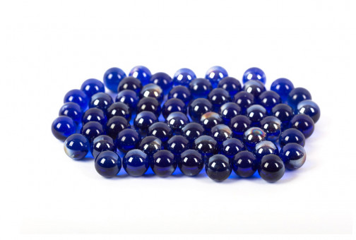Камни d 16мм 340г Марблс стеклянные, т. синий, Blumentag/GLM-01/16 №01