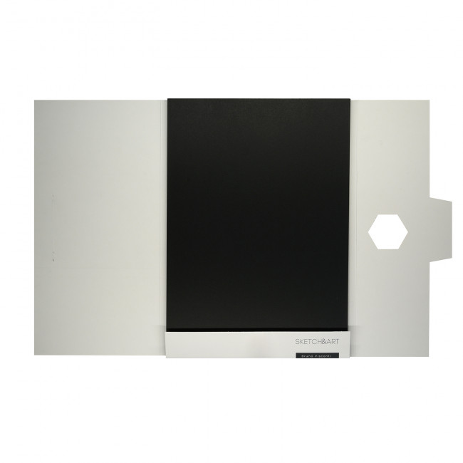 Бумага для рисования А4 20л "Sketch&Art" 220 г/м2, черная, для скетчинга, в папке, BV/4-20-153/02 (6)