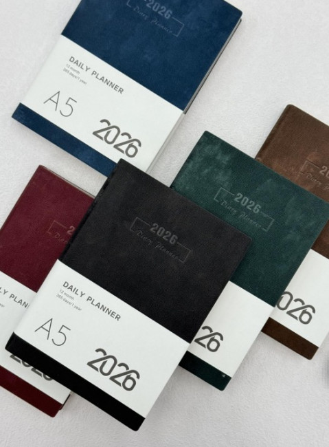 Ежедневник датированный 2026г А5 168л, линия, цвет ассорти, Dicai/2026-173-S