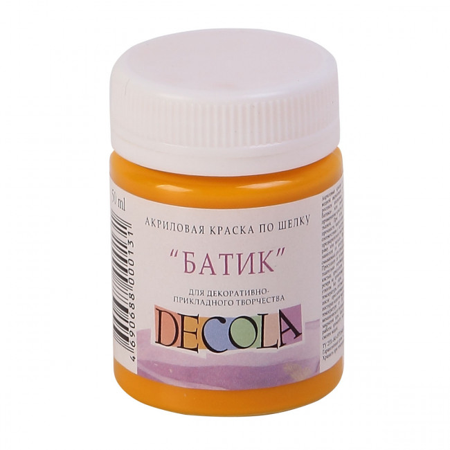 Краска по шелку акриловая 50мл, желтый темный Невская палитра 4428221