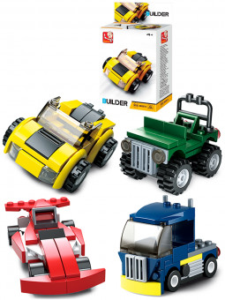 Конструктор пластиковый. SLUBAN. Строительная техника. Машинка. Арт. M38-B0597 кратно 8