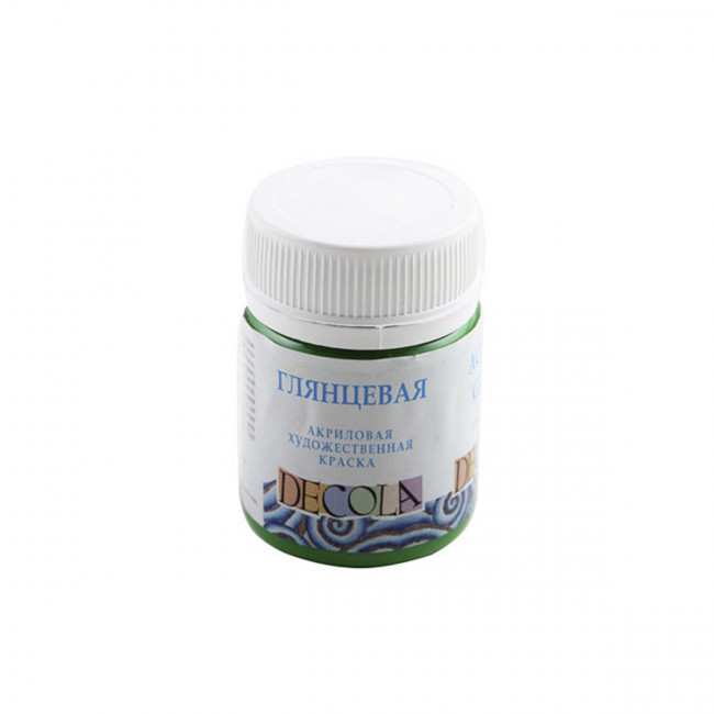 Краска акриловая художественная 50мл Decola Глянцевая 2928717 Светлый зеленый