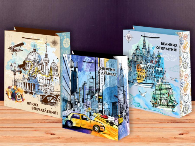 Пакет подарочный 26-32 лам.матовый микс, Микрос/Ч44788 (12)