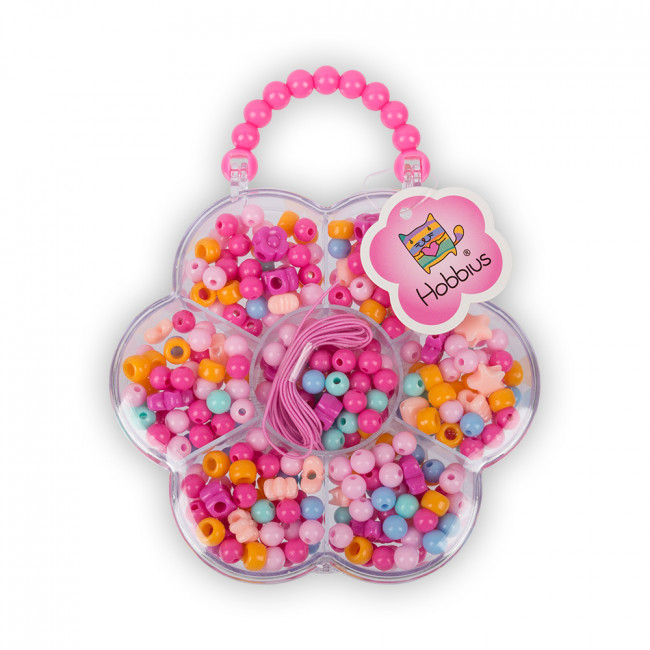 Набор с бисером и бусами "Hobbius"   для рукоделия "Цветок"   CSB   1 шт №01 ассорти