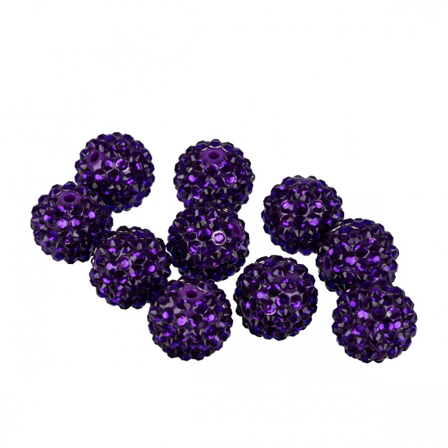 Бусина 18мм пластик, №07 фиолетовый, 10шт, Zlatka/BWR-18 №07