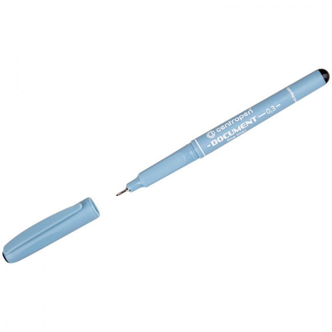 Ручка 0,3мм капиллярная "Document 2631" черная, Centropen (10)