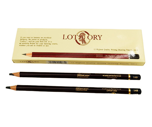 Карандаш пр.  LOTORY JY-34 (14В) круглые, деревянные, заточеные, в к/кор №6812 (12/144)