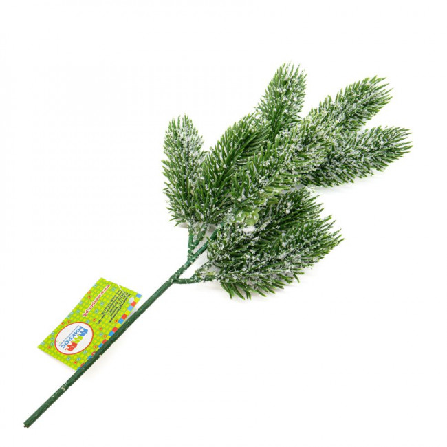 Ветка 30см хвойная со снегом, Микрос/ч54181