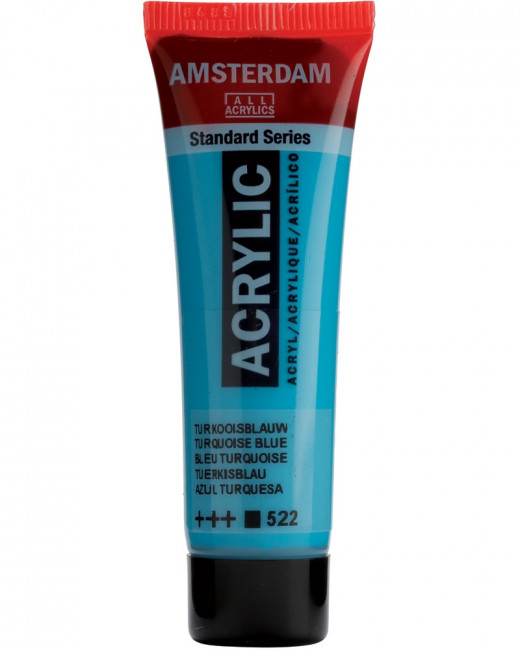 Краска акриловая Amsterdam туба 20мл №522 Синий бирюзовый