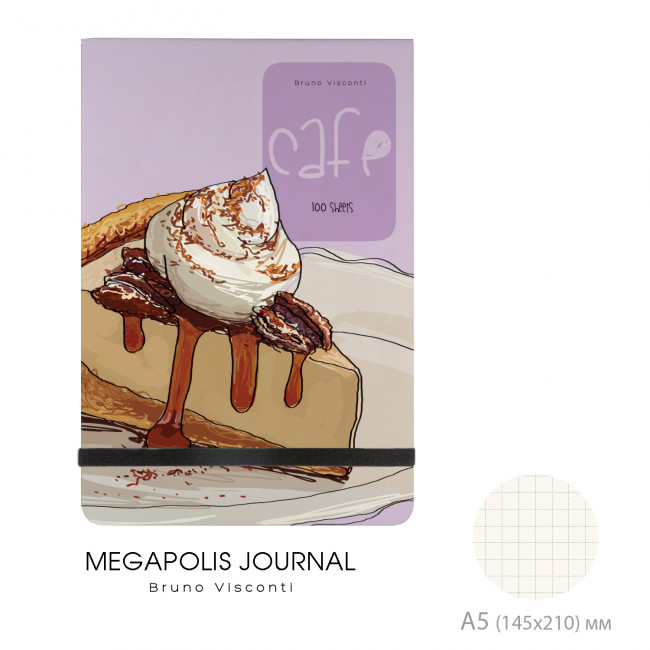 Записная книжка А5 100л клетка, на резинке, "Кофемания. чизкейк", MJ BV/3-475/08 (8) Записная книжка А5 100л клетка, на резинке, "Кофемания. чизкейк", MJ BV/3-475/08 (8)