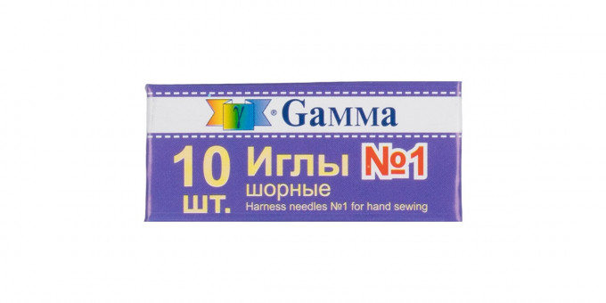 Иглы для шитья №1 шорные ручные 10 шт, Gamma/NIR-11 (40)