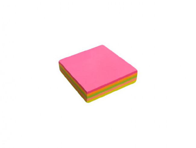 Самоклеящийся блок  76*76мм, 200л. WENZER OFFiCE 5 неоновых цветов микс